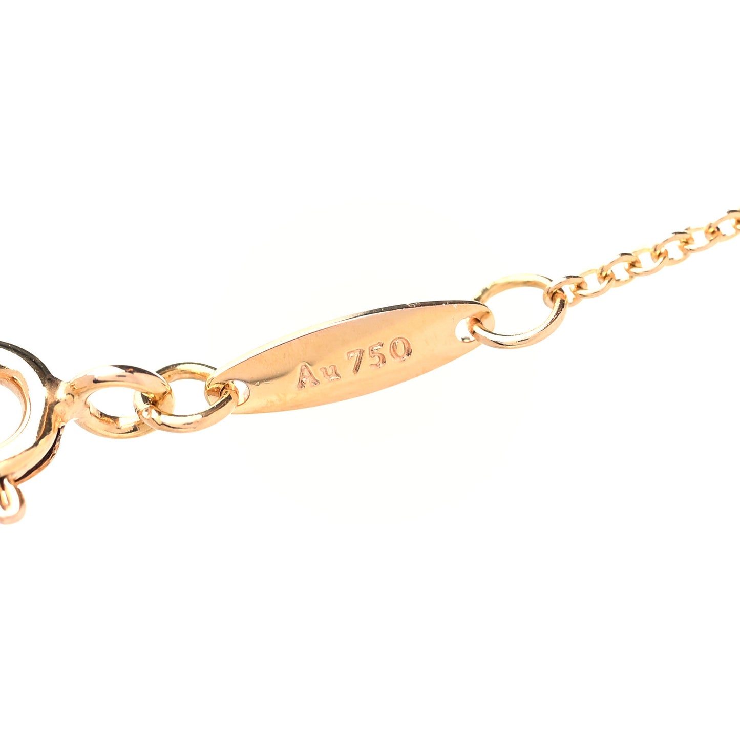 18K Rose Gold Diamond .03ct Elsa Peretti Diamonds by the Yard Pendant Necklace