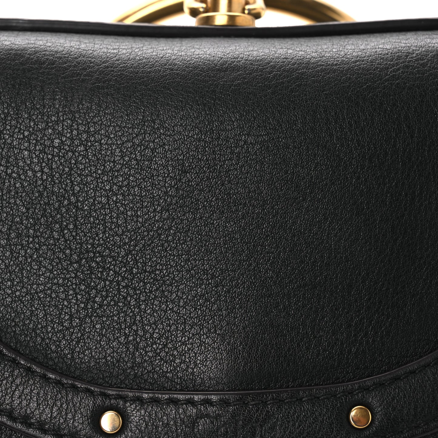 Calfskin Small Nile Bracelet Minaudiere Bag Black