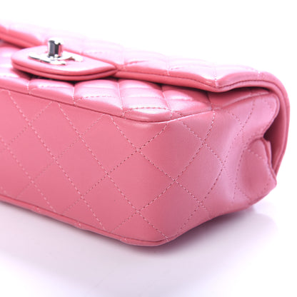 Chanel Lambskin Quilted Mini Rectangular Flap Pink 8 of 9