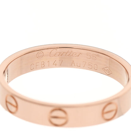 Cartier 18K Pink Gold 3.5mm LOVE Wedding Band Ring 55 7.25 4 of 5