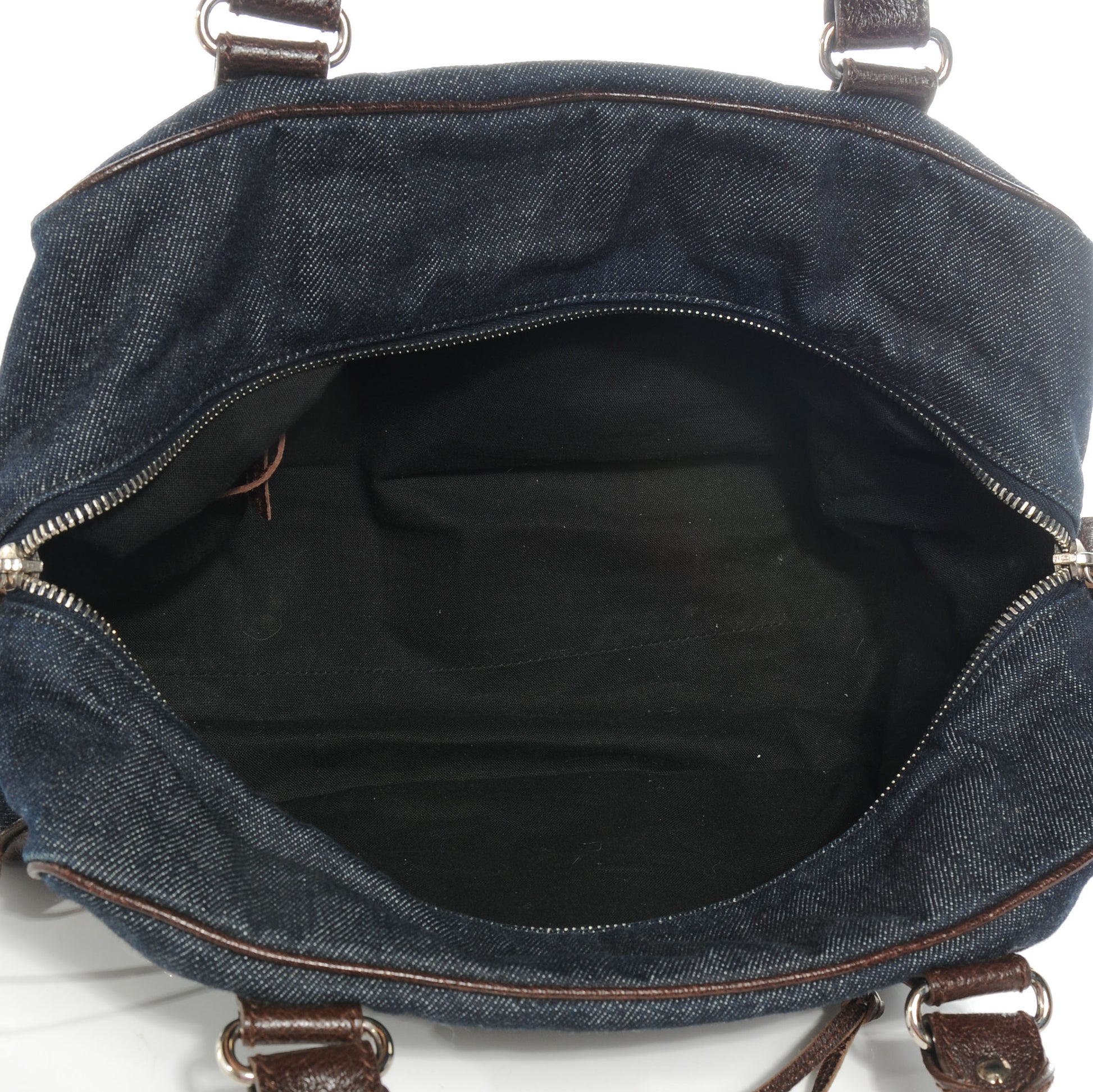 Balenciaga Denim Box Bag Chocolate 5 of 7