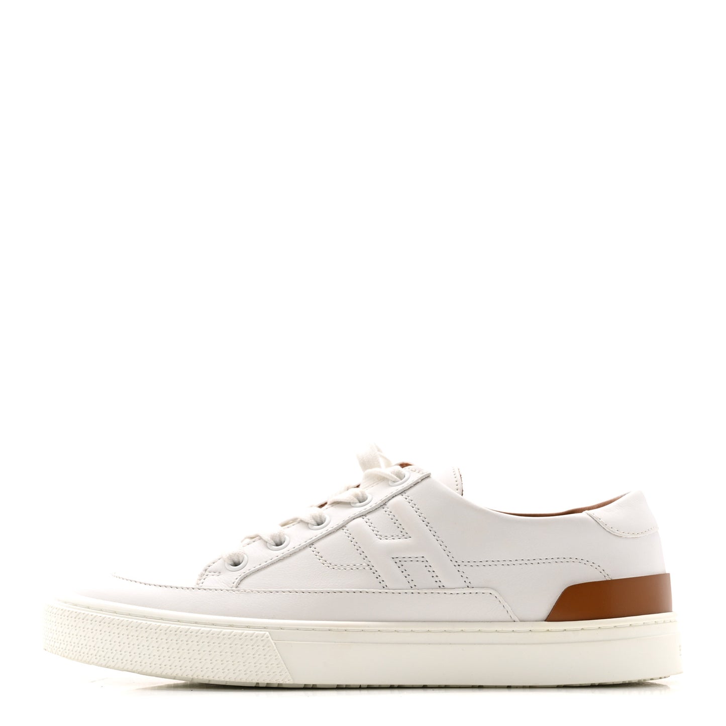 Calfskin Deep Sneakers 38.5 White Naturel