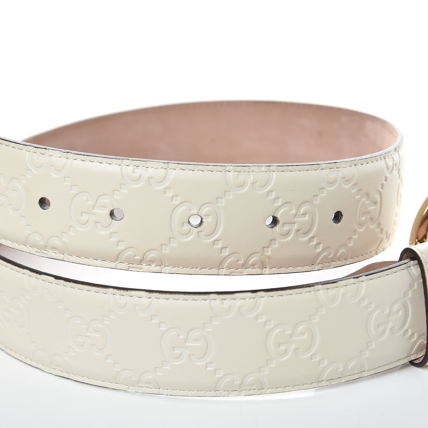 Gucci Guccissima Interlocking G Belt 70 28 Off White 5 of 7