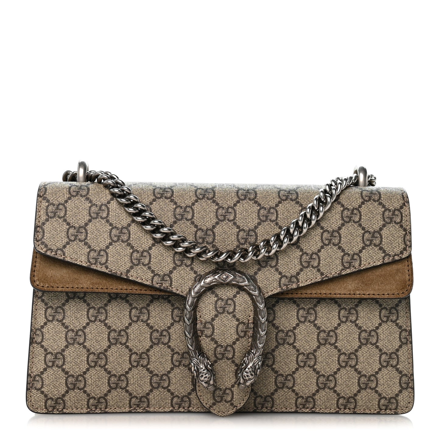 GG Supreme Monogram Small Dionysus Shoulder Bag Taupe