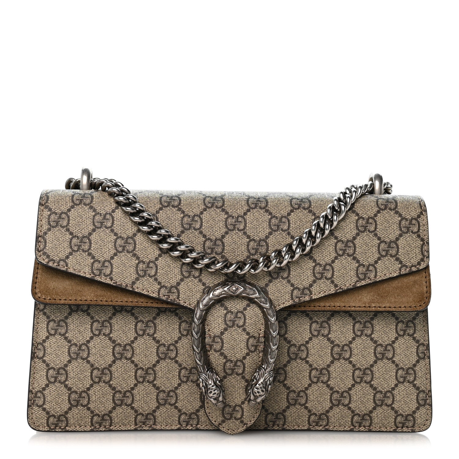 Gucci GG Supreme Monogram Small Dionysus Shoulder Bag Taupe 1 of 10
