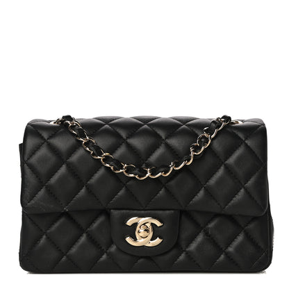 Chanel Lambskin Quilted Mini Rectangular Flap Black 1 of 13