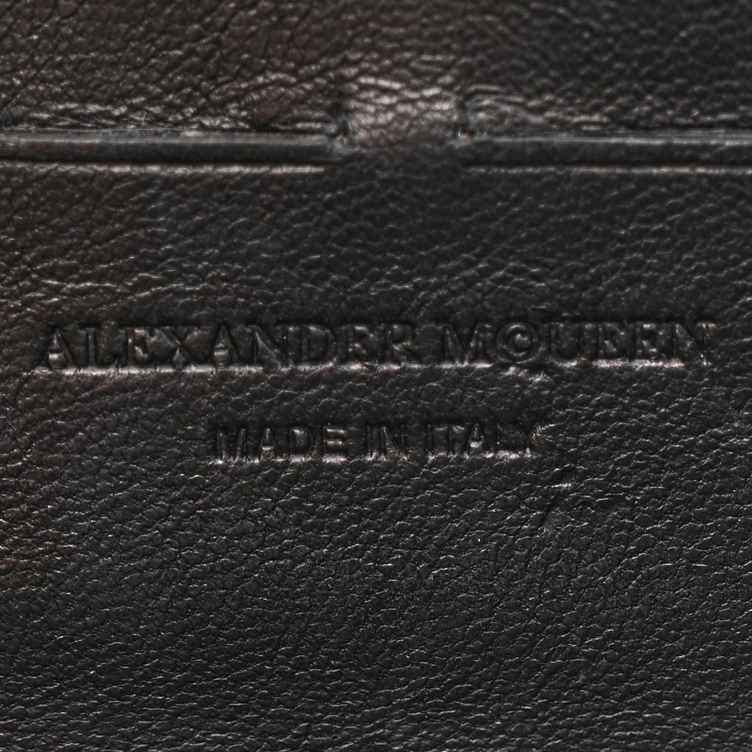 Alexander McQueen Pebbled Calfskin Skull Wallet on Chain Black 7 of 14