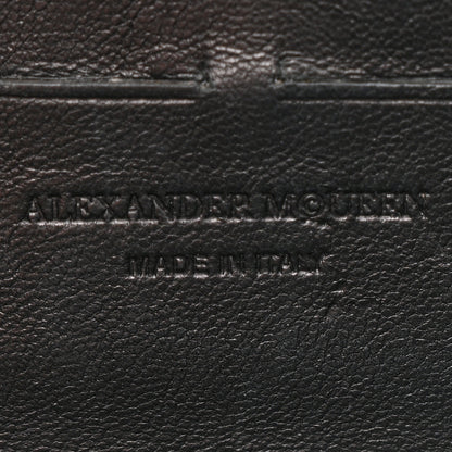 Alexander McQueen Pebbled Calfskin Skull Wallet on Chain Black 7 of 14