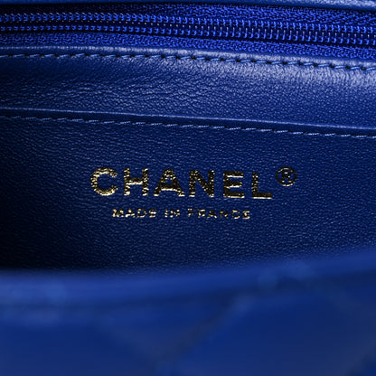 Chanel Lambskin Quilted Mini Top Handle Rectangular Flap Blue 6 of 10