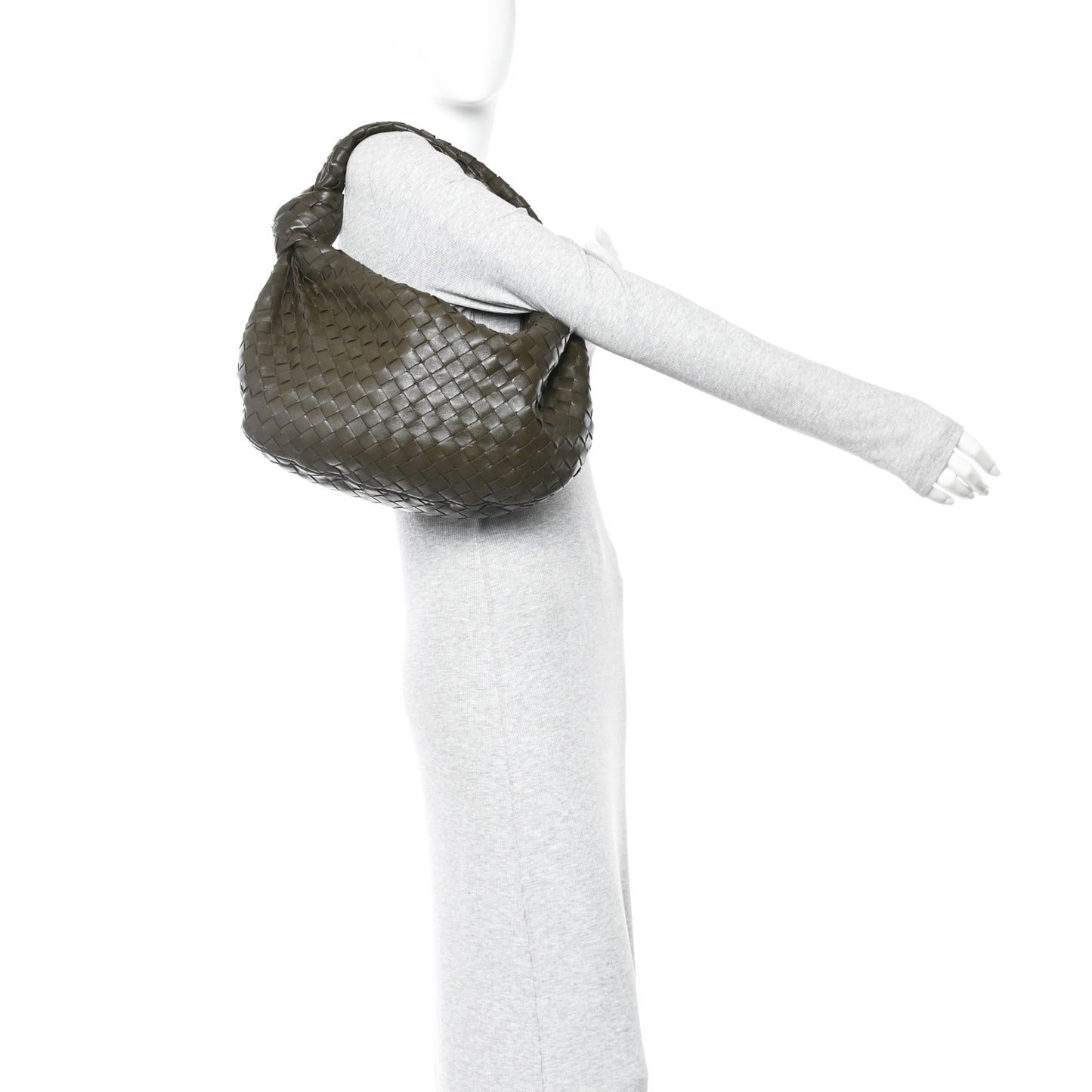 Nappa Intrecciato Small Jodie Kaki