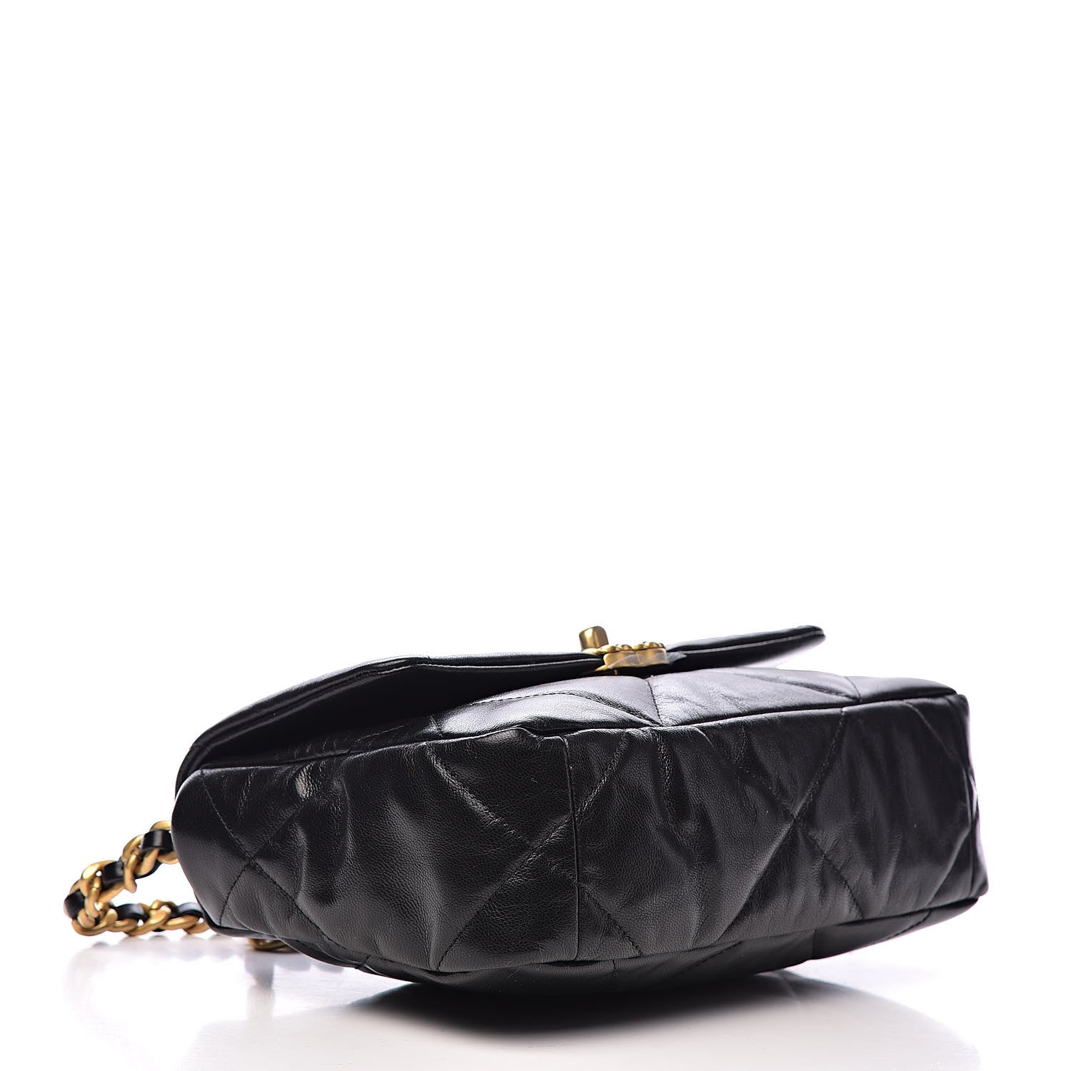 Chanel Goatskin Quilted Medium 19 Flap Black 4 of 11