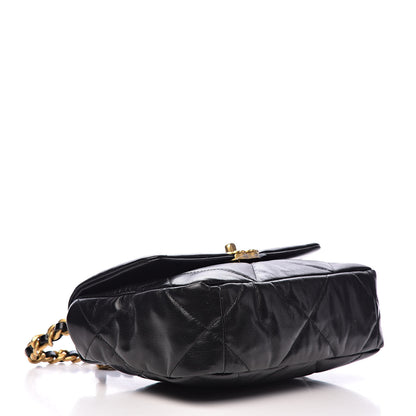 Chanel Goatskin Quilted Medium 19 Flap Black 4 of 11