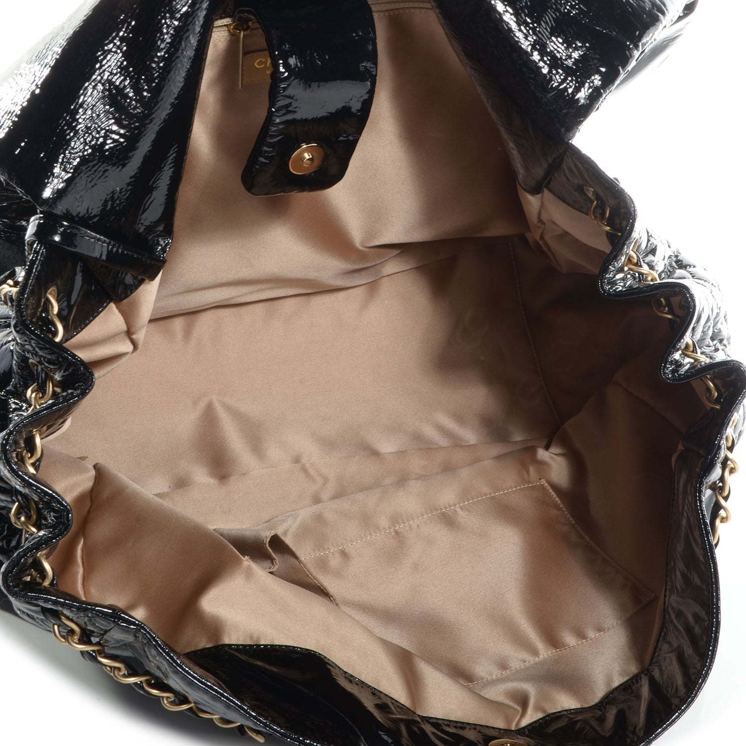 Chanel Vinyl Rock and Chain XL Flap Black 5 of 7