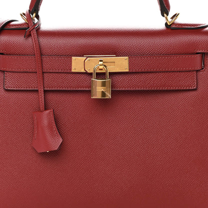 Hermes Epsom Kelly Sellier 28 Rouge Grenat 7 of 19