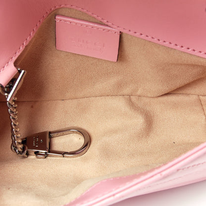 Gucci Calfskin Matelasse Super Mini GG Marmont Shoulder Bag Wild Rose 5 of 9