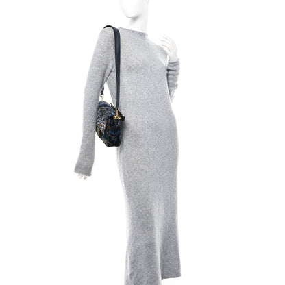Fendi Velvet Tappetino Marble Baguette Bleu Multicolor 2 of 10