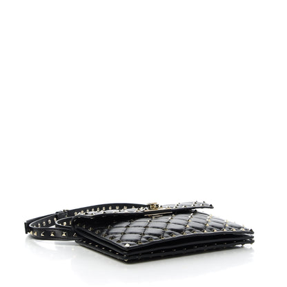 Valentino Garavani Lambskin Rockstud Spike Crossbody Bag Black 4 of 9