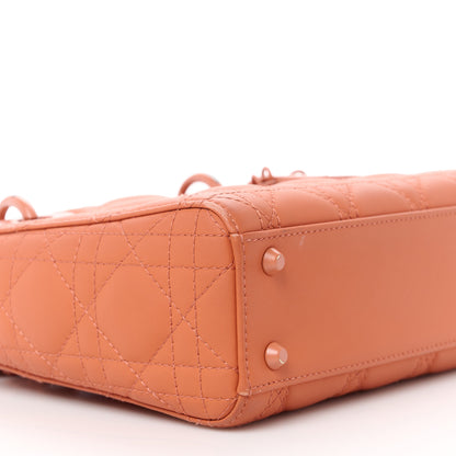 Christian Dior Ultra Matte Calfskin Cannage Mini Lady Dior Orange 9 of 13