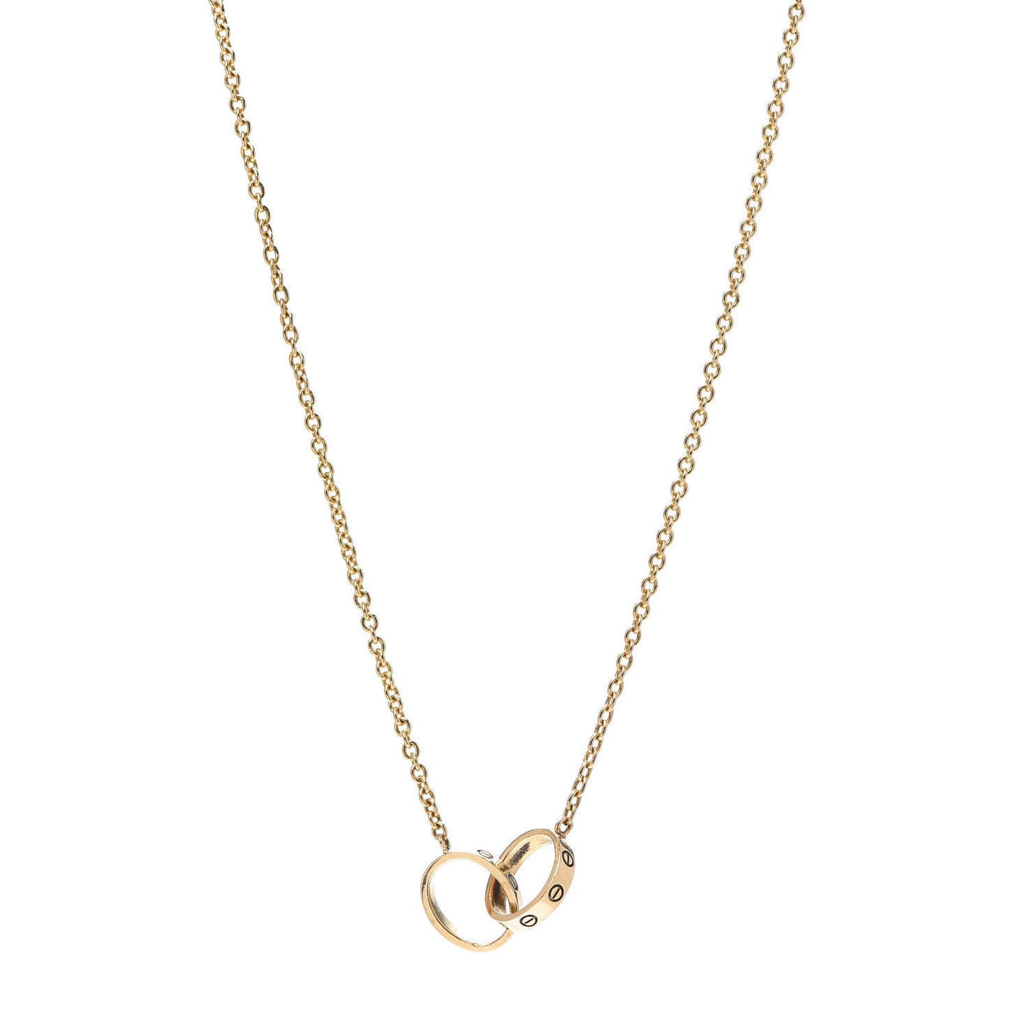 18K Yellow Gold Interlocking LOVE Necklace