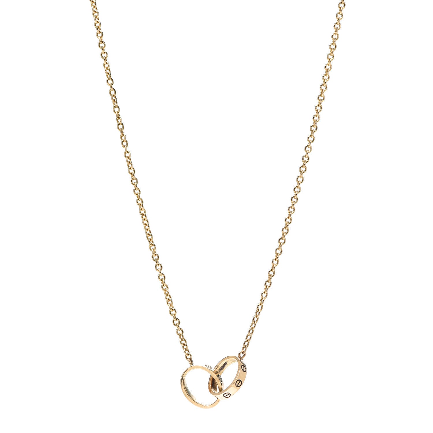 Cartier 18K Yellow Gold Interlocking LOVE Necklace 1 of 6
