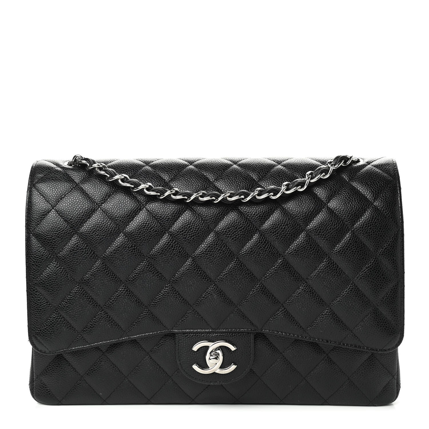 Chanel Caviar Quilted Maxi Double Flap Black 1 of 10
