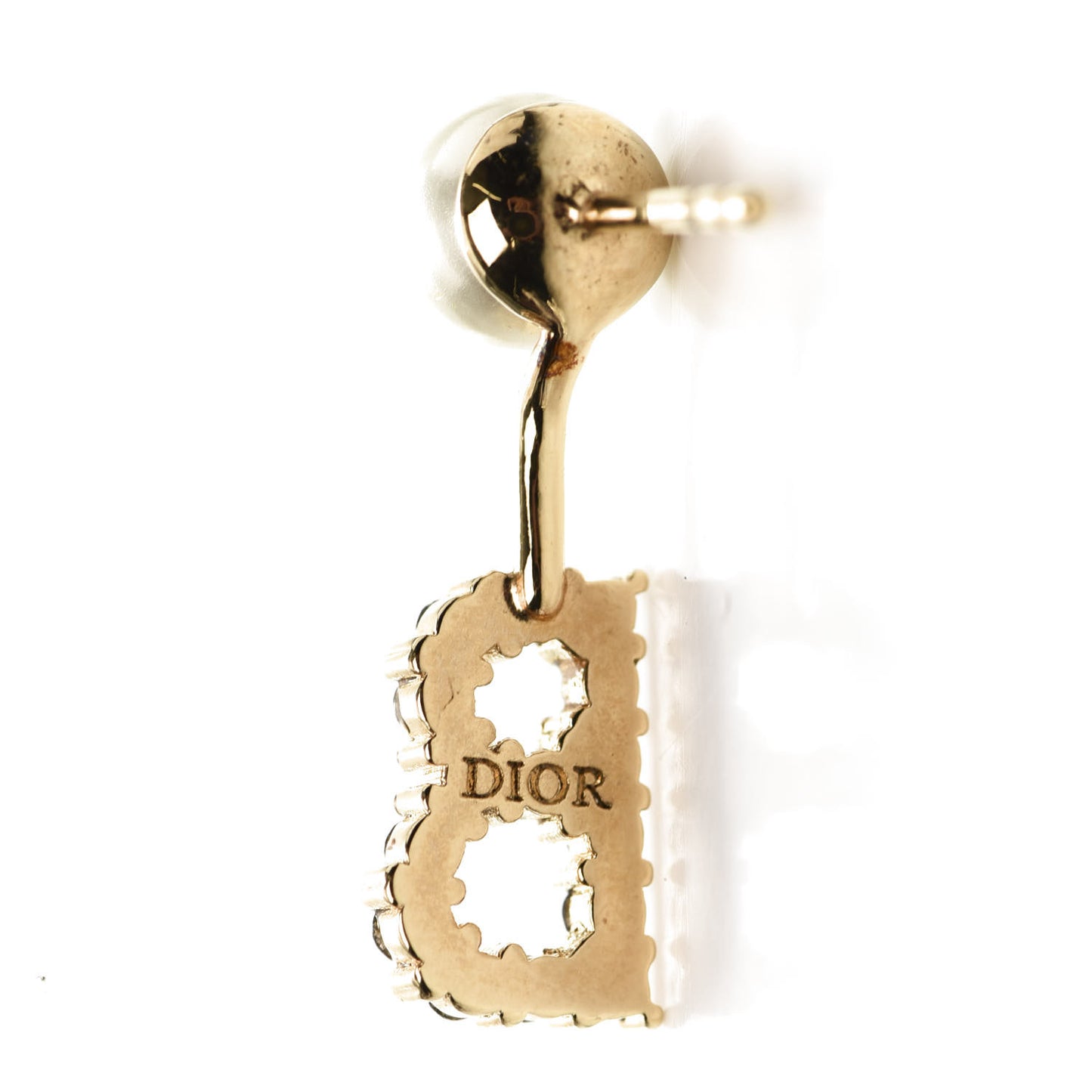 Crystal Pearl My ABCDior B Tribale Earring Gold
