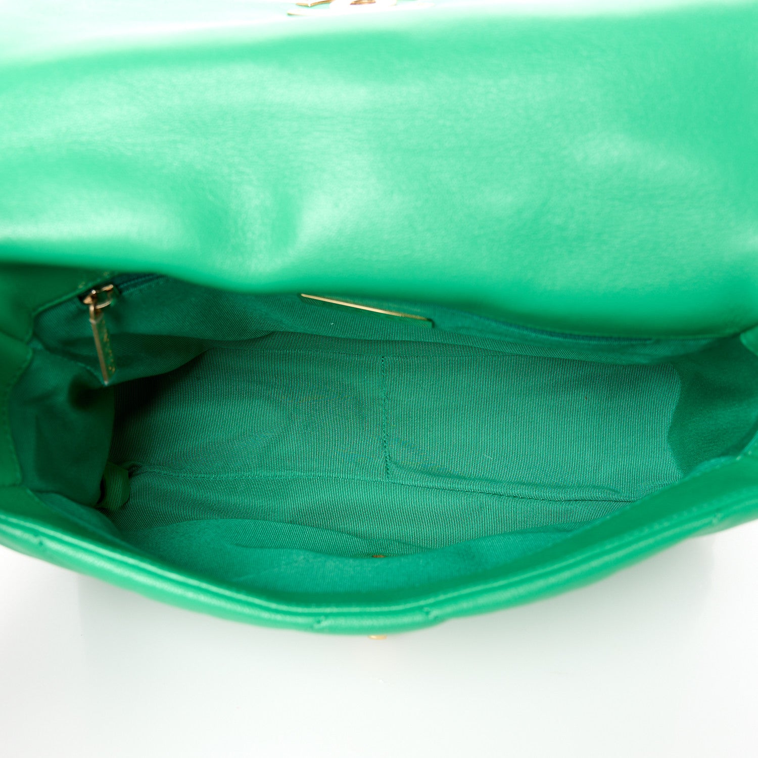 Chanel Lambskin Quilted Medium Chanel 19 Flap Green 5 of 10