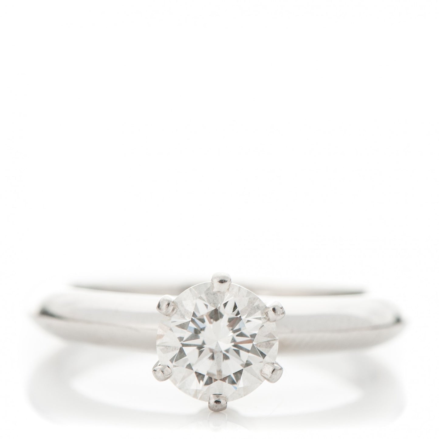 Platinum Diamond .74ct Solitaire Engagement Ring 5