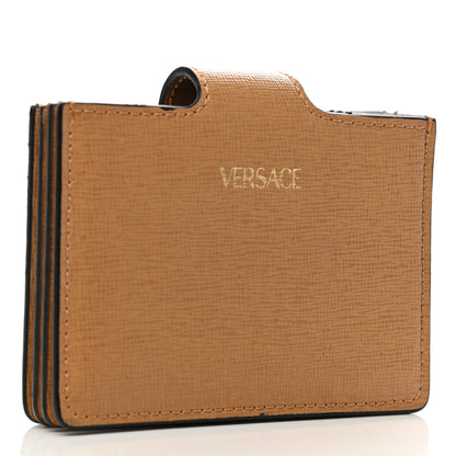 Versace Saffiano Virtus Accordion Wallet Camel 3 of 10