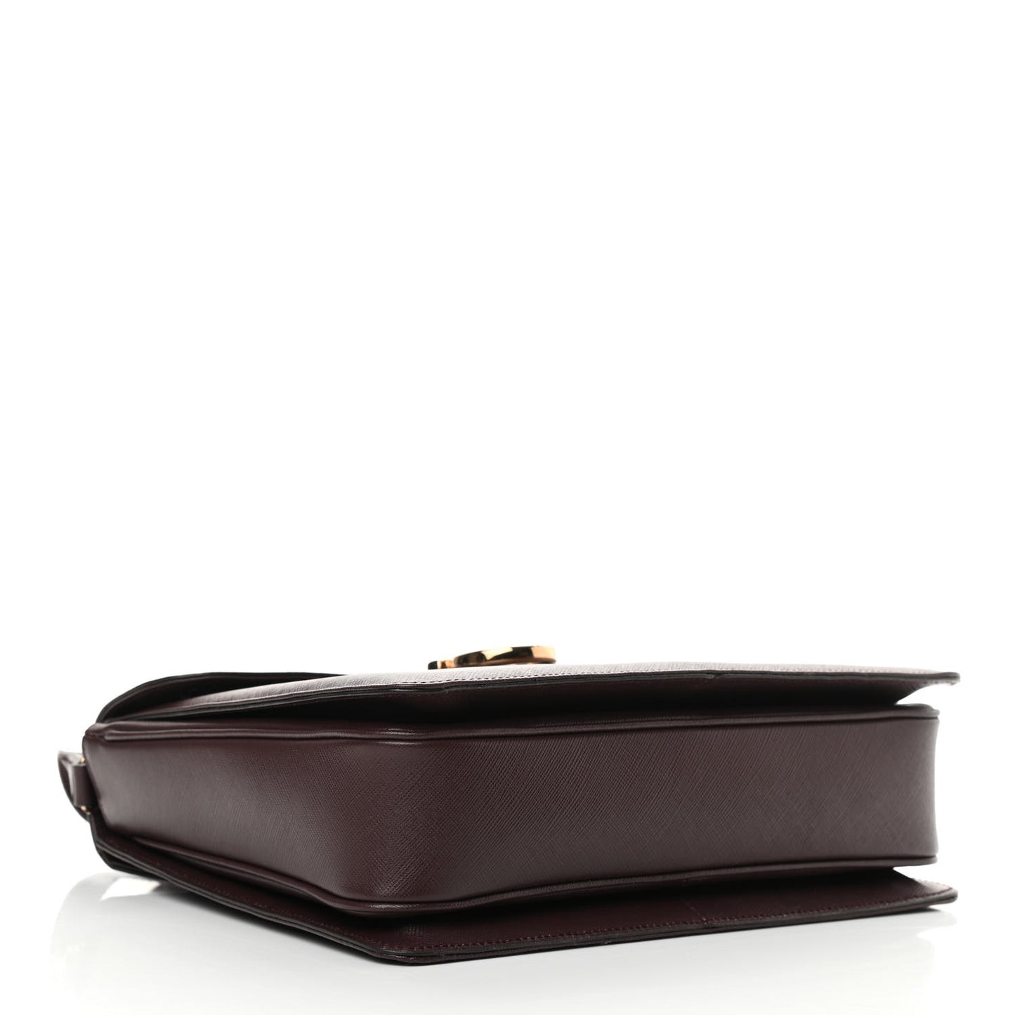 Calfskin Gancini Top Handle Shoulder Bag Burgundy