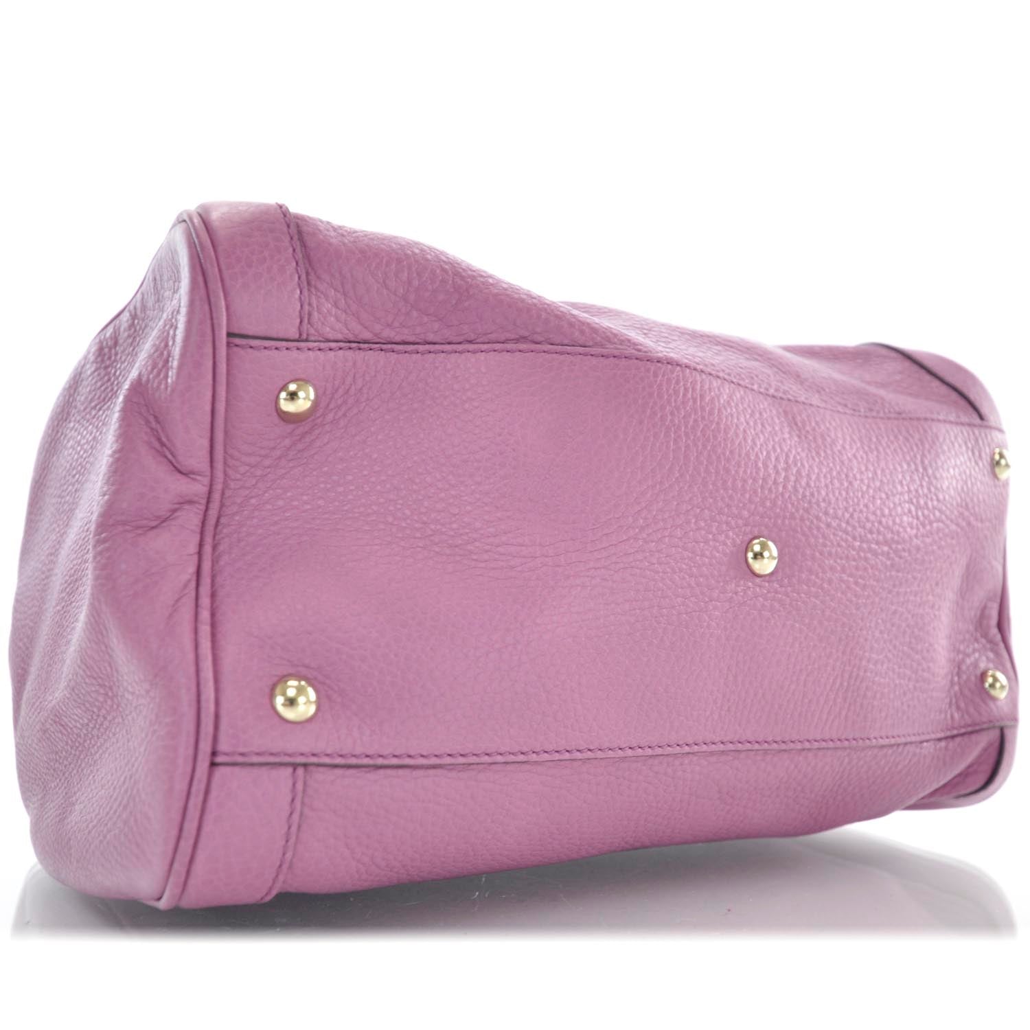 Gucci Pebbled Calfskin Medium Soho Boston Fresia Rose 7 of 10