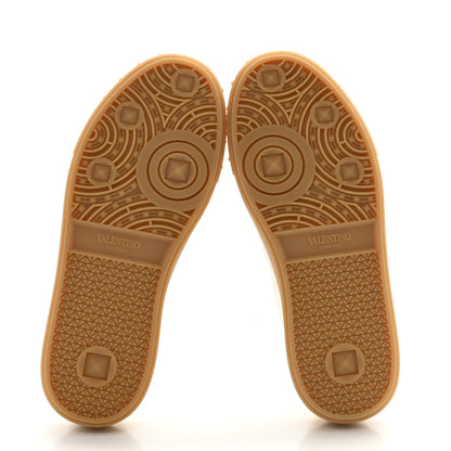 Valentino Garavani Laminated Calfskin Nappa Upvillage Sneakers 38 Platinum Ivory Amber 5 of 8