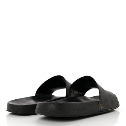 Gucci GG Supreme Monogram Tigers Mens Slide Sandals 10 Black Multicolor 4 of 15