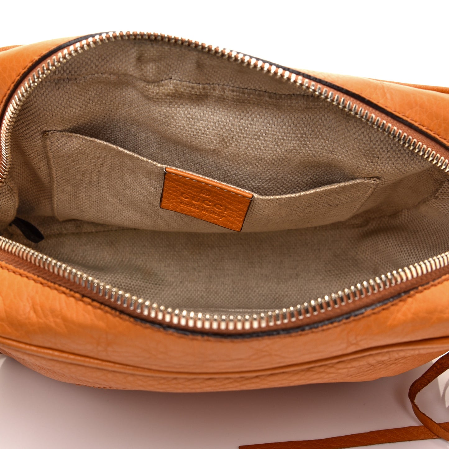 Pebbled Calfskin Small Soho Disco Bag Curcuma