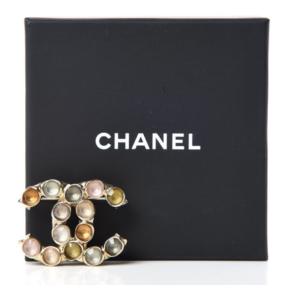 Chanel Resin CC Brooch Gold 6 of 6