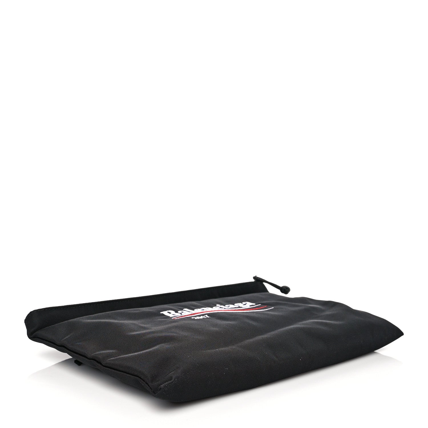 Balenciaga Nylon Political Campaign Logo Embroidered Documents Case Black 4 of 9