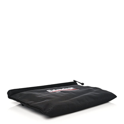 Balenciaga Nylon Political Campaign Logo Embroidered Documents Case Black 4 of 9
