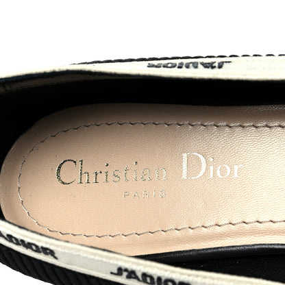 Christian Dior Fabric Ribbon Embroidered J'Adior Ballet Flats 39.5 Black 7 of 8