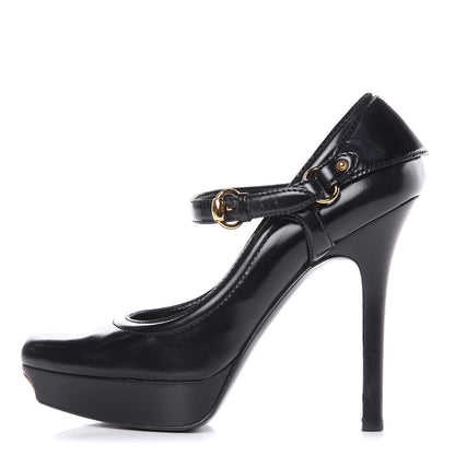 Gucci Calfskin Baby Lux Mary Jane Pumps 9.5 Black 1 of 10