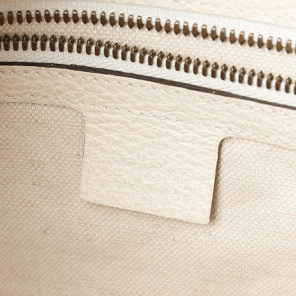 Gucci Pebbled Calfskin Logo Messenger Bag White 6 of 11
