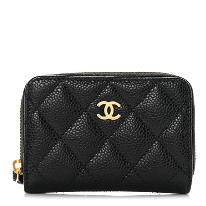 Chanel Caviar Quilted Classic Zipped Coin Purse Black 1 of 9
