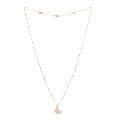 Van Cleef & Arpels VAN CLEEF & ARPELS 18K Yellow Gold Mother of Pearl Sweet Alhambra Butterfly Pendant Necklace 2 of 4
