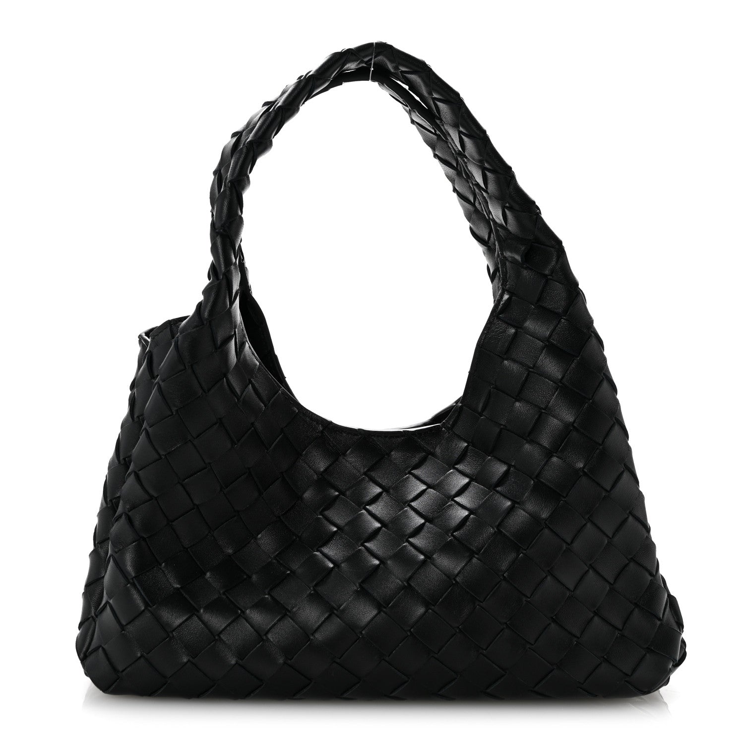 Bottega Veneta Nappa Intrecciato Small Campana Shoulder Bag Black 1 of 11