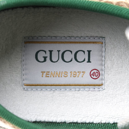 Gucci GG Monogram Web Womens 1977 Tennis Sneakers 40 Beige Ebony Mystic White 6 of 9