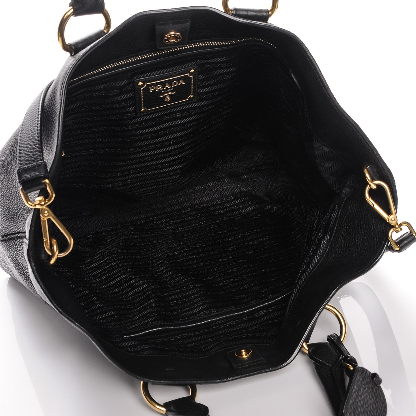 Vitello Daino Tote Nero Black