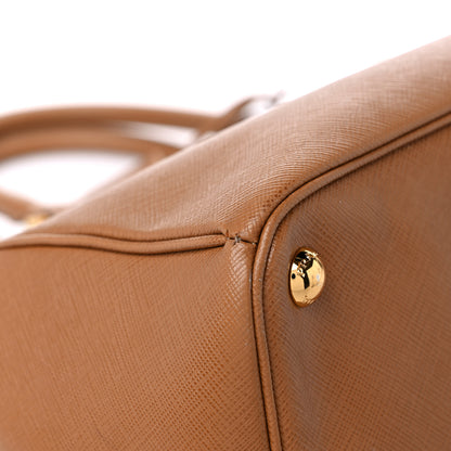 Prada Saffiano Large Galleria Double Zip Tote Caramel 7 of 21