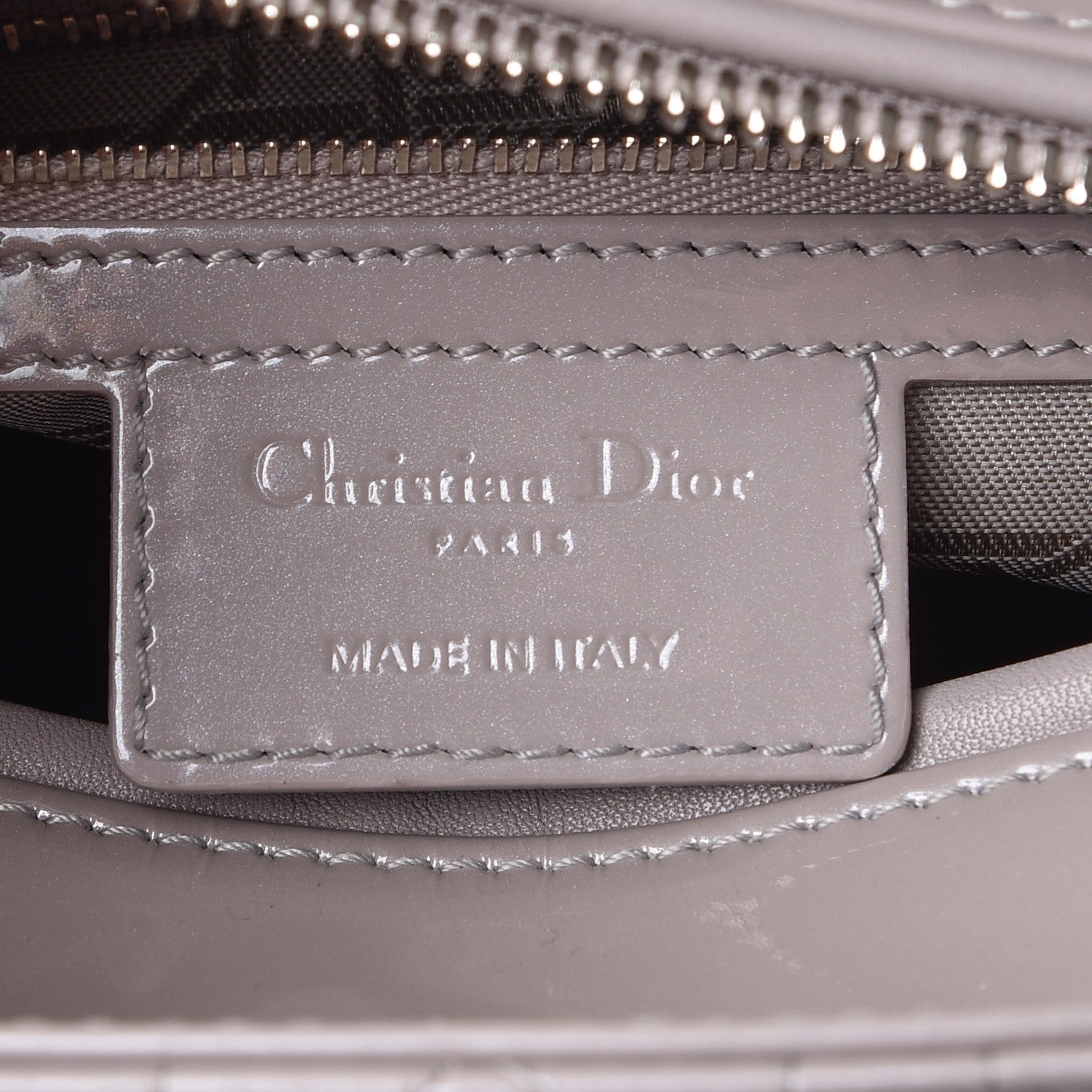 Christian Dior Pearlized Patent Cannage Medium Lady Dior Grey 6 of 7