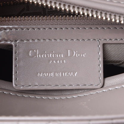 Christian Dior Pearlized Patent Cannage Medium Lady Dior Grey 6 of 7
