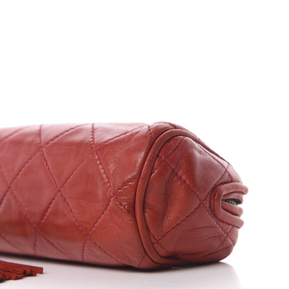 Chanel Lambskin Quilted Tassel Pouch Red 7 of 11
