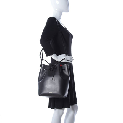 Mansur Gavriel Vegetable Tanned Calfskin Bucket Bag Black Flamma 3 of 35